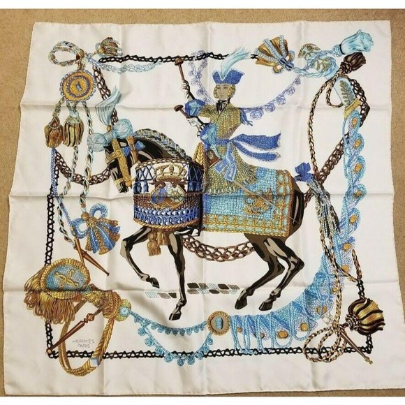 HERMÈS Timbalier on Horseback Scarf LS50 - Picture 1 of 4
